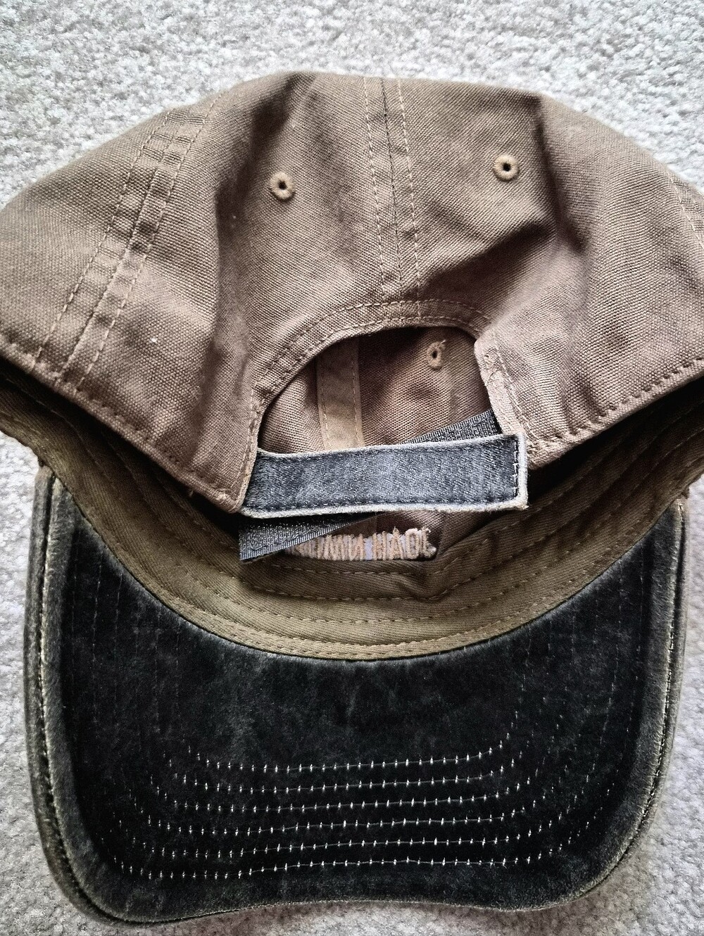 Joah Brown Official Vintage Cap Khaki Army Green w Brown Brim One Size NWOT - Picture 5 of 5